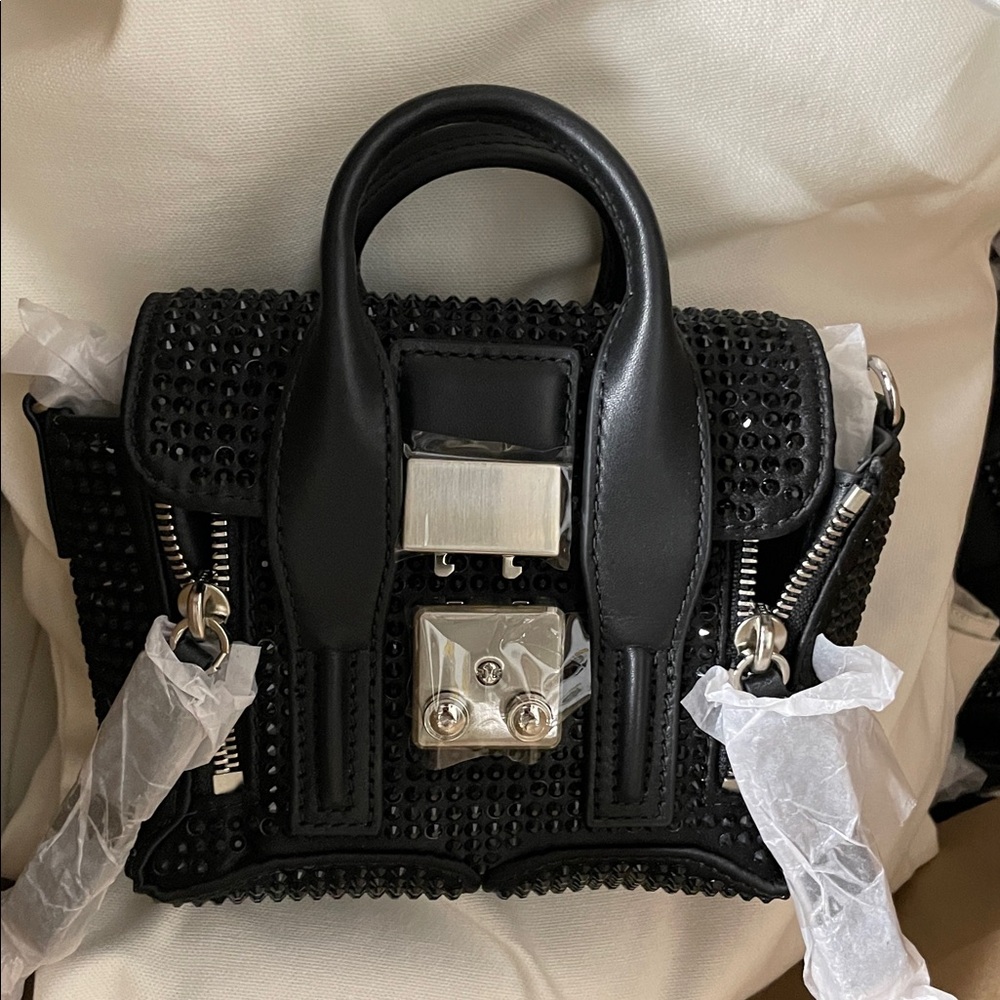 Black Studded Pashli Nano Satchel - Picture 5 of 5